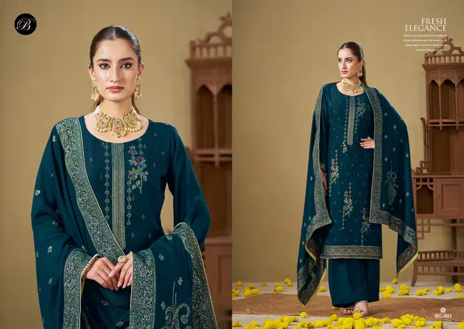 Jashn E Bahaar By Belliza Pashmina Dress Material Wholesale Shop In Surat
